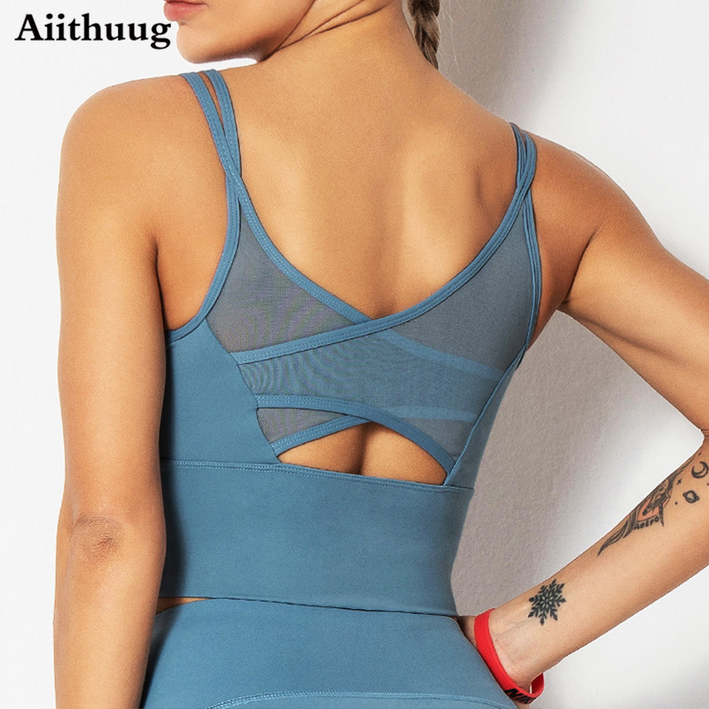 Sports Bra Racerback - Aiithuug Reggiseni Yoga Camicie fitness Top