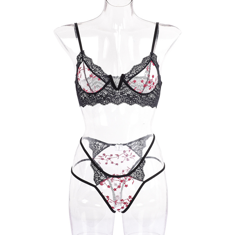 Lace Bralette Set - Set di Lingerie Femminile, Reggiseno in